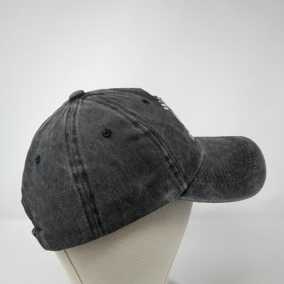 Wishin I Was Fishin' Slideback Baseball Cap Gray One Size Adjustable 6 Panel - Picture 5 of 9